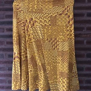 Golden mustard cotton azure skirt.